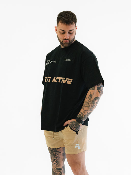The Offside Set – Training Tee + Desert Stone Gym Shorts