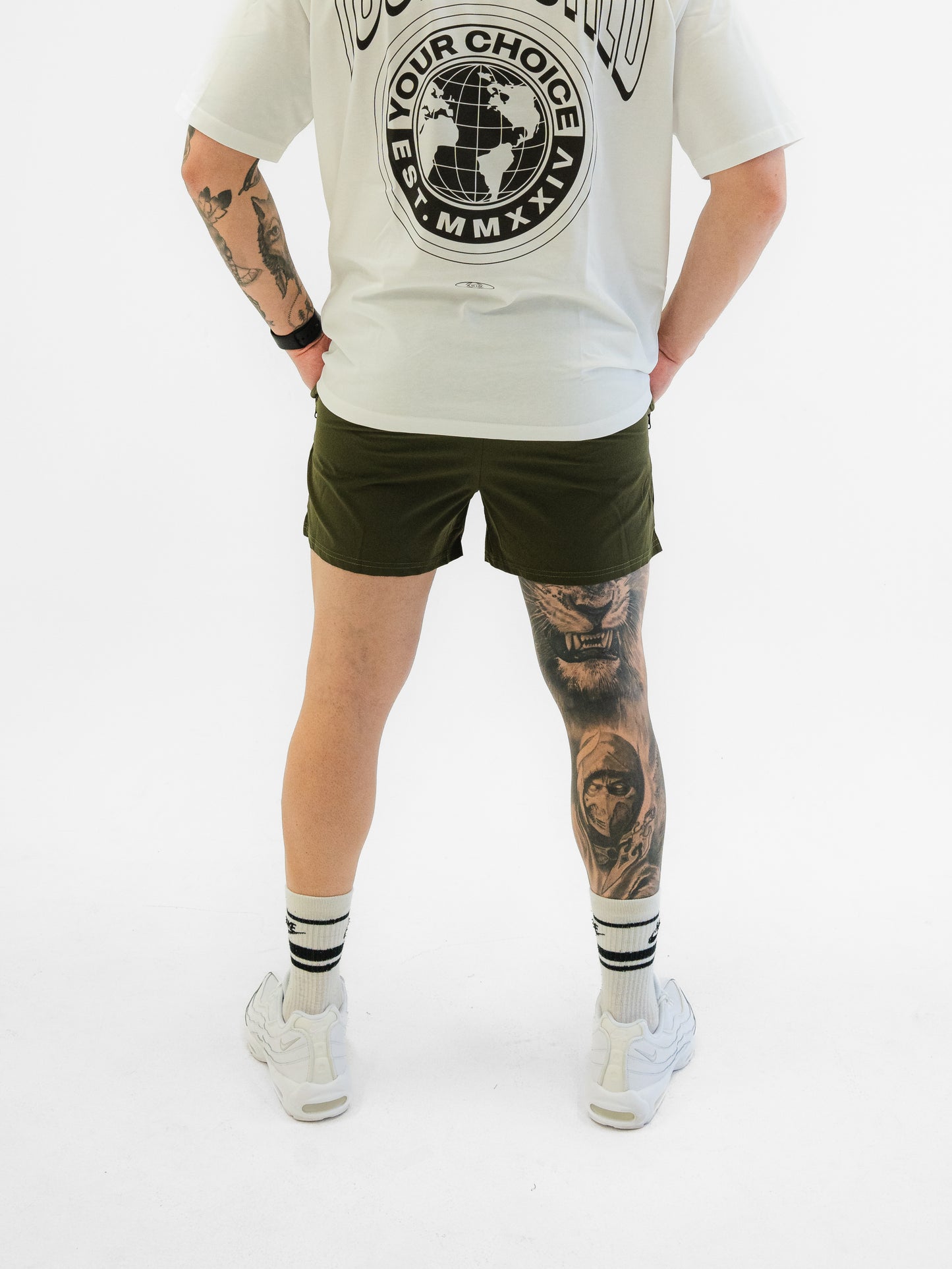 The Your World Set – Training Tee + Militia Green Gym Shorts