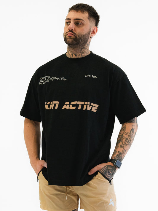 The Offside Set – Training Tee + Desert Stone Gym Shorts