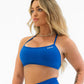 Royal Blue Essence Set – Backless Bra + 4" Scrunch Shorts