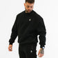 The Black Classic Set – Heavyweight Crewneck + Flex-Fit Trackpants