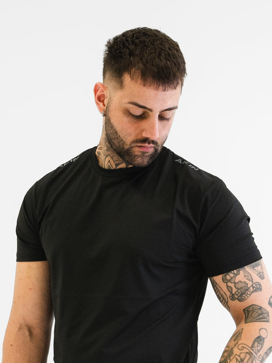 The Black Out Set – V1 Performance Shirt + Gym Shorts